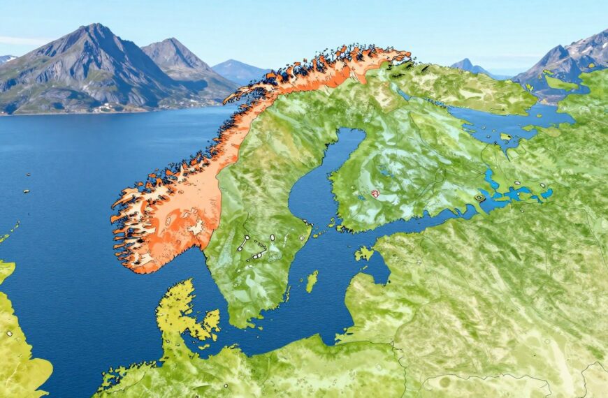 Z kim graniczy Norwegia – granice lądowe i morskie